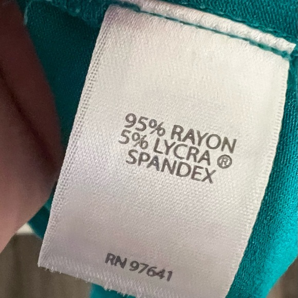 J. Jill Wearever Collection Maxi Dress  Stretch Teal Sz Large Petite Flowy NWT! - Picture 10 of 14